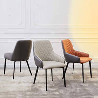 Chaise de salle à manger en cuir de haute qualité