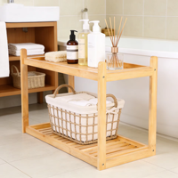 Rak Penyimpanan Bambu Modern, Organizer Rumah Multifungsi, Rak Sepatu Dapur Kamar Mandi Ramah Lingkungan, Tempat Pajangan Bunga