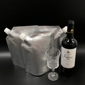 Grado alimenticio 500ml 800ml Embalaje de aluminio Durable Resellable Stand Up Pouch con pico para vino Champagne - Product Image 5