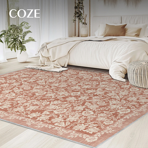 <span class=keywords><strong>Tappeto</strong></span> in Stile Retrò Francese <span class=keywords><strong>Rosso</strong></span> <span class=keywords><strong>Beige</strong></span> con Stampa Floreale Persiana, Ecologico <span class=keywords><strong>e</strong></span> Adatto agli Animali Domestici, per Soggiorno, Camera da Letto <span class=keywords><strong>e</strong></span> Comodino - Product Image 2