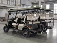 RENQI Carro de Golf Eléctrico Exclusivo para 6 Personas con Toldo, Caja de Almacenamiento, Batería de 60V y 90km de Autonomía para Exploración al Aire Libre