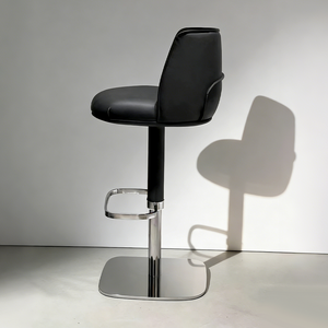 Adjustable <b>Leather</b> Upholstered Swivel <b>Bar</b> <b>Stools</b>, Counter Height Chairs with Back for Kitchen Island - Product Image 5