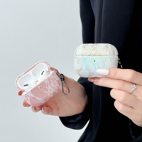 Étui pour casque d'écoute en cuir PU antiperte et antichoc de 4e génération au design personnalisé pour AirPods Étui de protection