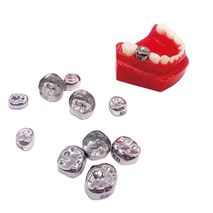 Lot de 5 couronnes molaires pédiatriques en acier inoxydable Instruments chirurgicaux dentaires primaires à alimentation manuelle pour orthodontie pour enfants - Product Image 2