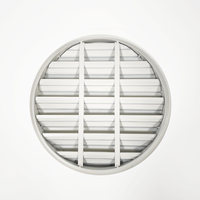 Grille d'aération ronde en alliage d'aluminium pour extérieur, résistante aux intempéries, pour système HVAC, taille personnalisée