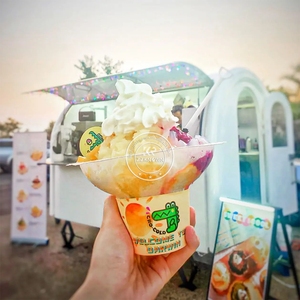 Camion de nourriture mobile chinois 2025, chariot de vente de café rapide, remorque alimentaire avec machine à yaourt glacé - Product Image 2