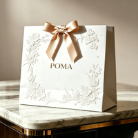 Bolsas de Papel Reciclado con Logotipo Personalizado, Asas de Cuerda de Algodón, Grabado/Grabado en Relieve Personalizado, Impresión en Serigrafía para Ropa