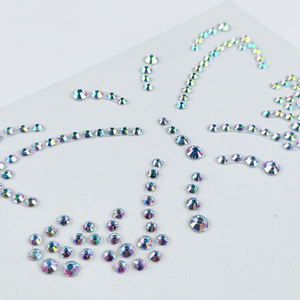 Fábrica personalizada Fornecimento Rosto Olho Gemas Coloridas Diamante Tatuagem Etiqueta Luxo Sexy Rhinestone Jóias Festival Tatuagem Falsa Temporária - Product Image 2