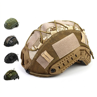 Housse de casque tactique en polyester pour casques de style FAST, fermeture réglable à scratch, légère, pour usage extérieur