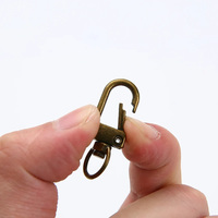 Crochets de porte-clés pivotants en argent doré / Fermoirs à ressort en argent