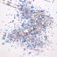 8 couleurs flocons irréguliers brillants ongles paillettes paillettes tickers Nail Art décoration magique paillettes poudre pour ongles