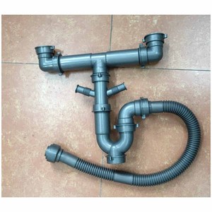 Tubo di scarico da 1.5 pollici <span class=keywords><strong>lavello</strong></span> da <span class=keywords><strong>cucina</strong></span> per <span class=keywords><strong>lavello</strong></span> a doppia ciotola <span class=keywords><strong>sifone</strong></span> bottiglia di plastica trappola Anti-odore trasparente - Product Image 2