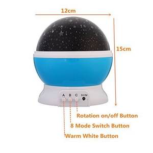 क्रिसमस स्टार मास्टर 360 डिग्री रोटेशन बच्चों आकाश तारों से यूएफओ घूर्णन रात दीपक प्रक्षेपण प्रकाश - Product Image 5