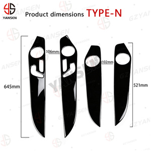 Panel Pintu Interior Mobil Serat Karbon Asli untuk Benz C-Class W205 GLC X253 2014-2020 Stiker Trim Pintu Perekat Sendiri - Product Image 6