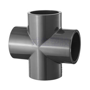 Raccord à quatre voies en PVC à diamètre égal, joint d'insertion interne pour l'industrie chimique, alimentation en eau, drainage, raccord de tuyauterie DN50 - Product Image 1