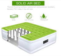 Matelas gonflable de qualité supérieure, taille Queen, avec pompe intégrée, lit gonflable à gonflage/dégonflage rapide, hauteur 18 pouces