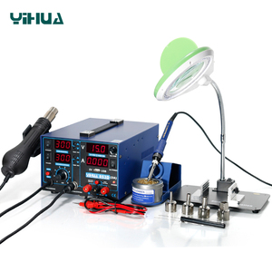 YIHUA 853D 2A 4 LED avec 5V USB Nouveau Type 3in1 Station de soudure à air chaud et fer à <span class=keywords><strong>souder</strong></span> avec alimentation CC - Product Image 5