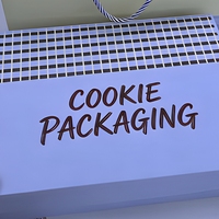 Boîtes d'emballage alimentaire en papier pliables pour biscuits, avec couvercle et base personnalisés, impression de qualité alimentaire