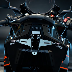 Soporte de matrícula trasero corto para motocicleta con luz LED, compatible con 990 RC R <span class=keywords><strong>990R</strong></span>, eliminador de guardabarros, accesorios de reacondicionamiento - Product Image 5