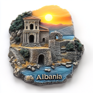 3D Albanie Réfrigérateur Réfrigérateur Aimant Touristique Souvenirs À La Main Résine Artisanat Magnétique Autocollants Maison Cuisine Décoration Voyage Cadeau