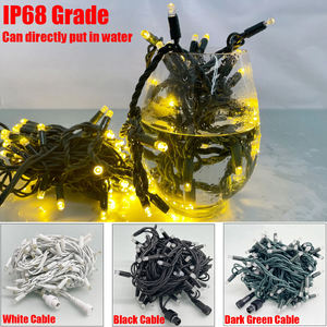 IP65 10m Rechargeable <strong>Battery</strong> Powered Christmas String <strong>Lights</strong> Outdoor <strong>Indoor</strong> 100 LED 3500K Warm White Decorative Rubber Lighting - Product Image 1