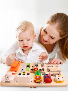 Funny Montessori DIY made up handmade busy toy before's Boy educational wooden toy - Product Image 5