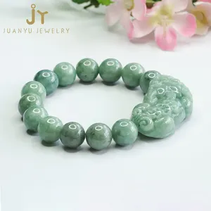 Edelstein Edelsteine und Jadeit Armbänder Myanmar Jade Perlen Armbänder Großhandel Schmuck Stein Grün Jade Armbänder