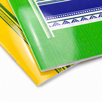 Cuaderno escolar rayado francés de Burkina Faso, 220x170mm, 96 páginas, encuadernación cosida, cubierta personalizada para estudiantes