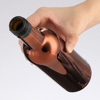 Botella de vidrio de cerveza transparente marrón ámbar de alta calidad de 330ml con tapa