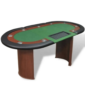 Professional High-quality Luxury Texas Hold'em 9-player Oval Poker <strong>Table</strong> Casino <strong>Table</strong> - Product Image 2