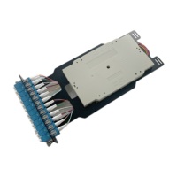 ODF 4U 288 cœurs 12 cassettes adaptées à 12 adaptateurs duplex LC/UPC SM et 24 pièces pigtails LC/UPC panneau de brassage à fibre optique