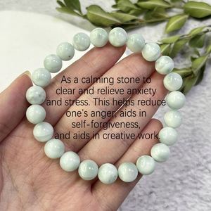 Bracelet en pierre naturelle avec perles de verre colorées Tranquillité Premium Offre directe usine Livraison rapide - Product Image 3