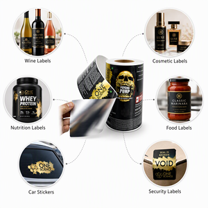 Etiquetas de Embalaje Brillantes Personalizadas a Prueba de Agua, Etiquetas Adhesivas Transparentes de Vinilo en Rollo con Logotipo para Frascos y Botellas - Product Image 2