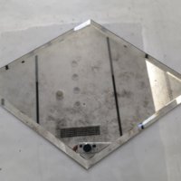 Miroir vintage vieilli, style carreaux rectangulaires de luxe, art décoratif, cadre vintage sans cadre, miroir antique, carrelage mural 5 mm, français