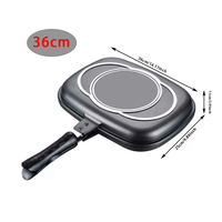 Poêle à frire double face Dessini, ustensiles de cuisine antiadhésifs, 32 cm, 36 cm, 40 cm