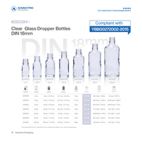 Vente flash - Flacon compte-gouttes en verre transparent personnalisé de 30 ml, emballage résistant aux enfants pour huile essentielle, soins de la peau