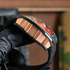 <span class=keywords><strong>Relojes</strong></span> de Lujo para <span class=keywords><strong>Hombre</strong></span>, Estilo RMS10, Reloj Mecánico Manual con Tourbillon y Pez Koi 3D, Color Oro Rosa, Grabado Artístico, Reloj Deportivo de Pulsera - Product Image 4