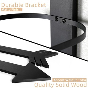 Estante de Pared para Sombreros de Madera, Organizador de Sombreros de Vaquero de 3 Niveles, Color Madera Natural, Estante de Almacenamiento y Exhibición Duradero - Product Image 3
