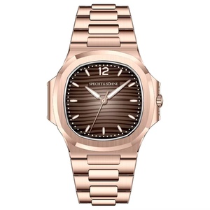 Specht & Sohne New Arrivals 5711 <b>Watches</b> for Men Ultrathin Steel Sapphire Crystal Mess Pink Quartz <b>Watch</b> Relogio Masculino 40MM - Product Image 6