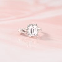 Bague de fiançailles en diamant de laboratoire en or 18 carats pour femme diamant certificat IGI véritable bague en diamant de laboratoire personnalisée