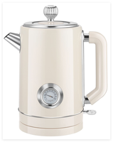 Bouilloire Électrique Portable en Acier Inoxydable 1,8 L 1500 W avec Protection Anti-Ébullition à Sec, Conception Sans Fil et Base Rotative à 360° - Voiture