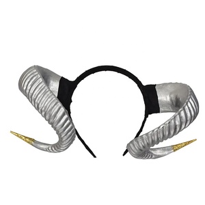 Demon Goat Sheep Horn Diadema Halloween Sheep Hair Masquerade Carnival Festival Party Cosplay Accesorios - Product Image 4