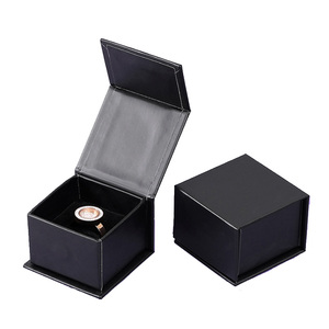 Boîte cadeau rectangulaire de luxe simple avec logo personnalisé, réutilisable, en carton artisanal, pour l'emballage de montres, couvercle, Saint-Valentin - Product Image 4