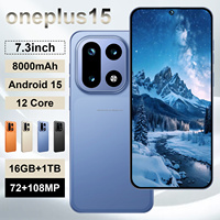 Smartphone OnePlus 15 16G+1TB Android 15 5G Double SIM Bandes 5G LTE Mondiales Écran Complet Téléphone Portable Prise en Charge Multilingue