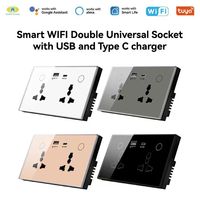 Prise intelligente universelle double Zigbee 2026 Golden Security avec chargeur USB Type C, compatible avec l'application Tuya Smart Life, Alexa et Google