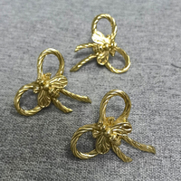 Nouveaux Boutons de Poignée en Laiton Massif Doré, Motif Abeille et Papillon, pour Meubles de Restaurant et d'Hôtel, Décoration, Tiroirs, Armoires et Portes