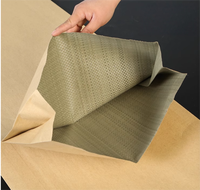 Sac d'emballage perforé en papier kraft laminé à la farine de blé, robuste, avec poignées plates, 20 kg, impression en héliogravure, ruban pour produits chimiques