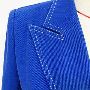 Giacca di Jeans autunnale di alta qualità per donna Blazer Slim Blazer donna Casual Denim abito da donna - Product Image 4