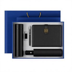 Ensemble Cadeau d'Affaires de Luxe Tendance avec Carnet Imprimé en Letterpress en Acier Inoxydable, Stylo et Parapluie Souvenir - Product Image 4