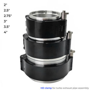 Kit de collier de serrage robuste en aluminium à démontage rapide de 2,5 po (63 mm) avec bride soudée en <span class=keywords><strong>V</strong></span> pour système de tuyauterie de refroidisseur intermédiaire de turbo automobile - Product Image 4